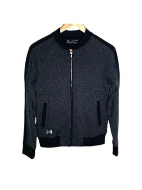 Under Armour ColdGear Women’s XS Zip Jacket Black Gray Athletic Running Gym